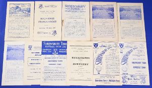 Selection of Shropshire football match programmes 1946/47 Shrewsbury Town v Newport County (Welsh