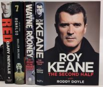 Four Manchester United signed books autographs - Gary Nevill Red signed 2011, Christiano Ronaldo