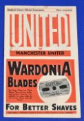 1946/47 Sheffield Utd v Manchester Utd Div. 1 match programme 12 October 1946, team changes. (1)