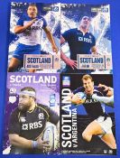 2009-13 Scottish Home Rugby Programme Quartet (4): v Argentina 2009, Tonga 2012, Japan 2013 &