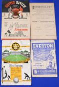 1947/48 Manchester Utd v Preston NE (14 February 1948); United aways at Huddersfield Town, Wolves (