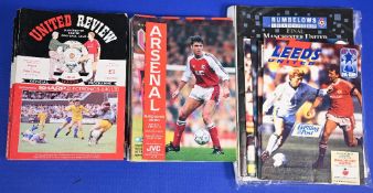 1991/92 Manchester Utd complete programme season (nos. 1 - 29) league homes complete (21) plus FAC