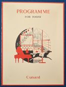 1952 Manchester Utd Tour of United States of America travel by Cunard Liner RMS Queen Elizabeth, the