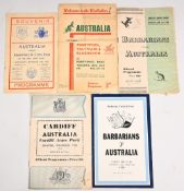 1947-8 & 1957-8 Australia in the UK Rugby Programmes (5): 1947-8 v Abertillery/Cross Keys,