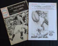 1969 E Transvaal v Australia Rugby Programme: Official issue at Springs plus a good colour photocopy