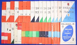 1950s on, Five Nations etc Rugby Programmes in Scarlet Box File (35): Smart clean firm scarlet box