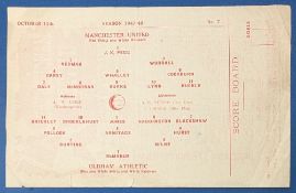 1947/48 Scarce Lancashire Senior Cup match, Manchester United v Oldham Athletic single sheet issue