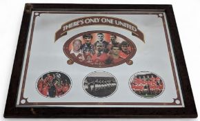 Manchester United Only One United Football Montage Mirror with images on legends, 1958 Busby Babes