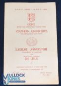 Scarce 1962 British & Irish Lions Rugby Programme: v S Universities at Cape Town, 4pp card, VG