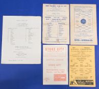 1966/67 Manchester Utd reserves away Central League match programmes Bury, Wolves, Blackburn Rovers,