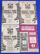 Selection of Queens Park home match programmes v 1950/51 Stenhousemuir, 1955/56 Stenhousemuir (