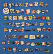 75x Rugby League metal and enamel Badges, a good mixed collection, mixed clubs and big matches, 73
