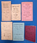 1922-1951 Wigan Rugby League Fixtures Lists for years of 1922-23, 1928-29, 1934-35, 1945-46, 1950-