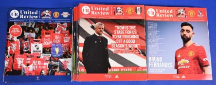 2020/21 Covid affected season with Zero attendances at Manchester Utd home matches complete season