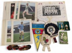 Vintage Football Collectibles, to include a miniature pair of 1982 Espana World Cup cleat boots,