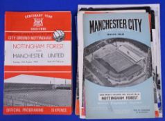 1965/66 Nottingham Forest almost complete season home match programmes (excluding Chelsea, Blackburn