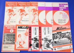 Selection of Rotherham Utd programmes home Aston Villa (Football League Cup final 1st leg 22