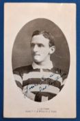 Early Wigan Postcard, handwritten by Wigans first super star James Leytham - postally used and stamp