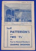 1949/50 Dundee v Celtic Div. A match programme 22 October 1949; slight crease, o/wise fair/good. (