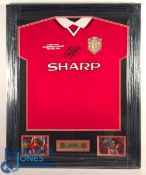 1999 Manchester United Champions League Final Replica Shirt with printed Ryan Giggs signature - well