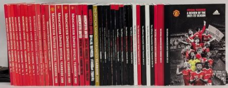 1987-2022 Manchester United Yearbooks, a comp-let run of books in good clean condition (36)