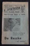 1935-6 NZ All Blacks Rugby Tour Souvenir Brochure: The splendidly produced, detailed & illustrated