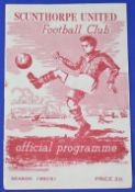1950/51 Div. 3 North Scunthorpe Utd v Shrewsbury Town match programme 19 August 1950; fair/good. (1)