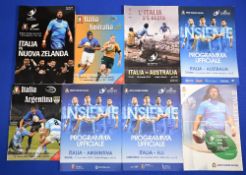 2006-2013 Italy v S Hemisphere Nations Rugby Programmes (8): v NZ 2012, v Australia 2006, 10 & 13; v