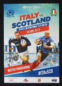 2017 Italy v Scotland in Singapore Rugby Programme: Less often seen, an exotic venue for the