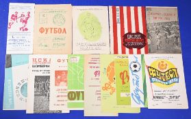 Selection of USSR (mainly) football club programmes generally 1970s & 1980s plus some 1960s to