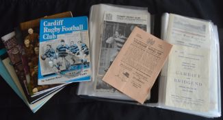 1949-2003 Cardiff RFC Programmes & Literature etc Collection (c.130): Some 120 Cardiff programmes,