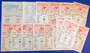1975/76 Manchester Utd reserves home match programmes almost complete season (19) missing