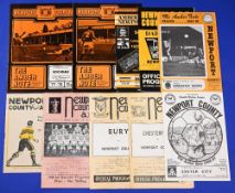 Selection of Newport County programmes 1946/47 Chesterfield, 1956/57 Arsenal (FAC), 1958/59 Bury,