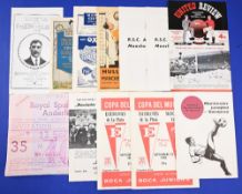 Collection of reprinted souvenir Manchester Utd match programmes 1909 English Cup final (W H Smith's