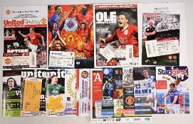 Manchester United FC programmes tickets and team sheets to include Friendlies v Juventus plus T/S