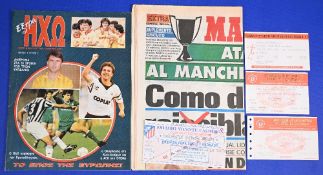 1991/92 ECWC Manchester Utd aways Atletico Madrid (Marca special souvenir newspaper) plus Atletico
