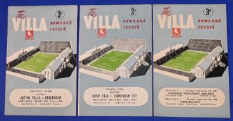 1949/50 Aston Villa v Hibernian friendly match programme 11 February 1950 programme; Aston Villa v
