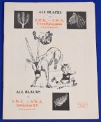 Scarce 1976 in SA, NW Cape/SW Africa v NZ Rugby Programme: Effort was made with this cartoon-