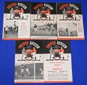 1951/52 Manchester Utd (championship seas0n) home match programmes Huddersfield Town, Portsmouth,