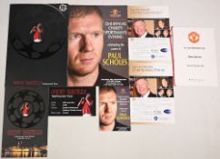 Manchester United FC Football memorabilia to include a Gary Neville Testimonial Year Dinner Folder