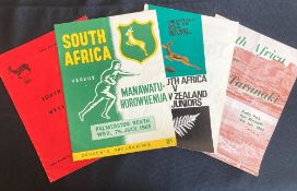 1965 S Africa in New Zealand Rugby Programmes (4): Issues v Wellington, Manawatu, NZ| Juniors &