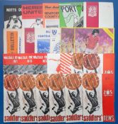 Selection of Walsall home programmes 1966/67 Scunthorpe Utd, QPR, 1967/68 Grimsby Town, Torquay Utd,
