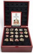 Danbury Mint Liverpool Victory Pins, part collection of 19 pins and 17 cards, in original wooden