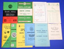 1960-1 S Africa in the UK etc Rugby Programmes (10): Nice collection: v NW Counties & Ulster (Both a
