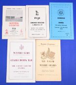 Other Nations Touring in the UK Rugby Programmes (5): 1953 Western Counties v NZ; 1962 Western Clubs