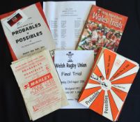 1967-2014 Welsh International Rugby Trial Programmes (c.30): More recent selection, up until