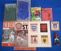 Football Collectables, to include wooden jointed football figure Charlton Athletic? 5 football