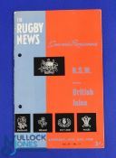 1959 British and I Lions v NSW Rugby Programme: Beautifully presented 32pp Sydney example, Rugby