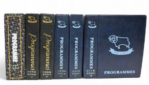 Derby County FC Home and away football programmes and binders 1998-2001 Homes - 98/99 x 24 99/00 x