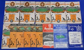Wolves home programmes 1955/56 WBA (FAC), 1956/57 Manchester City, Cardiff City, Preston NE, 1957/58